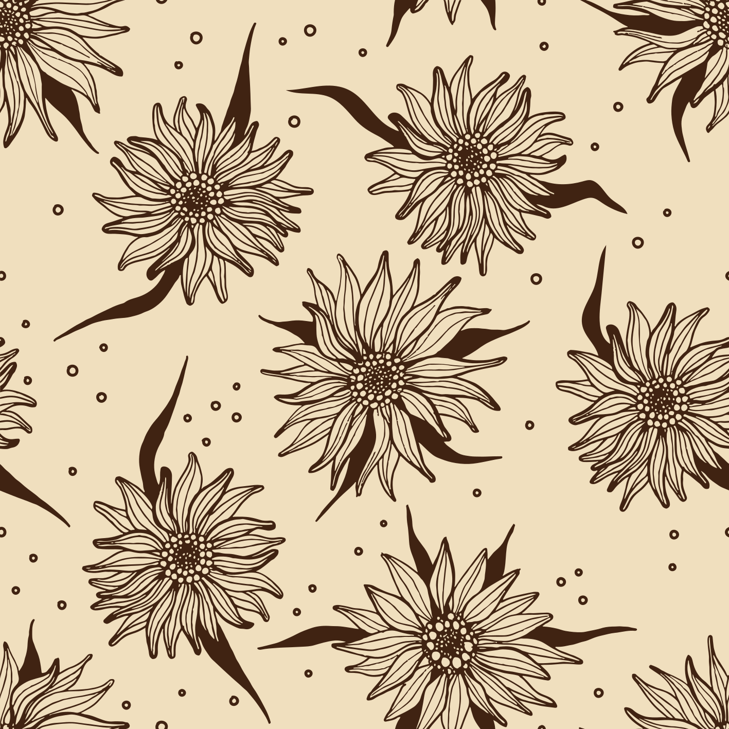 Blomster og planter vinyltæppe gammel solsikke - TenStickers