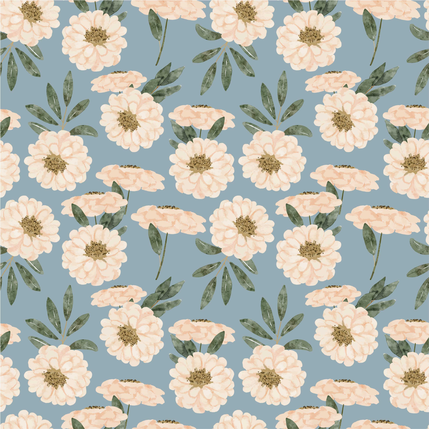 Blomster og planter vinyltæppe eksotisk maling - TenStickers