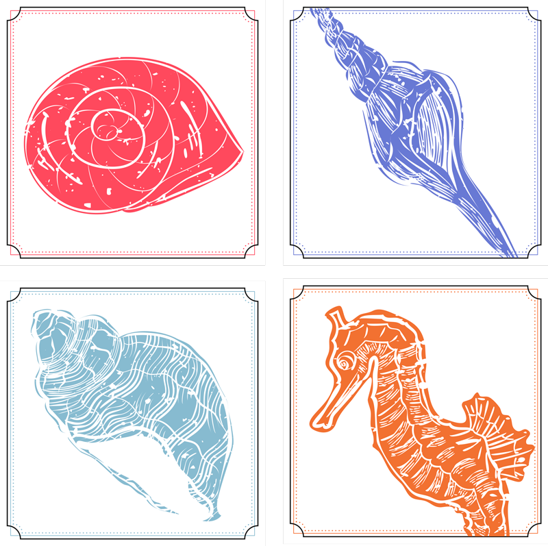 Blomster og planter vinyltæppe med havlivsmotiver - TenStickers