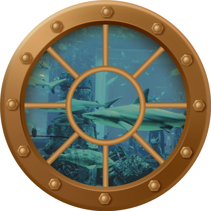 Blomster og planter vinyltæppe underwater view portal - TenStickers