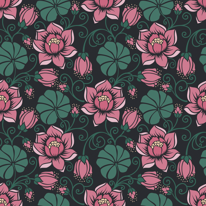 Blomster og planter vinyltæppe blomstrende vinstokke - TenStickers