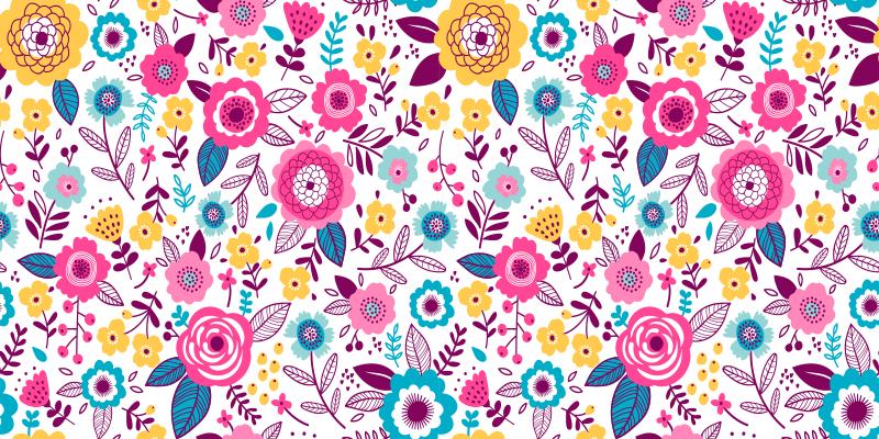 Blomster og planter vinyltæppe kallax lyserøde blomster - TenStickers