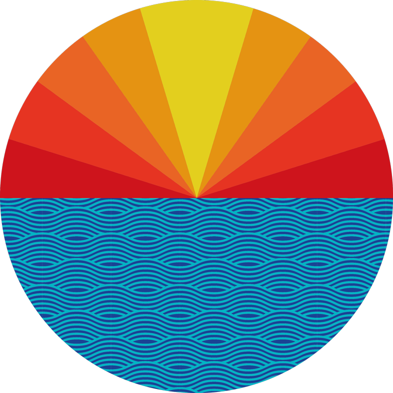 Vinyltæppe til soveværelse vintage solnedgang - TenStickers