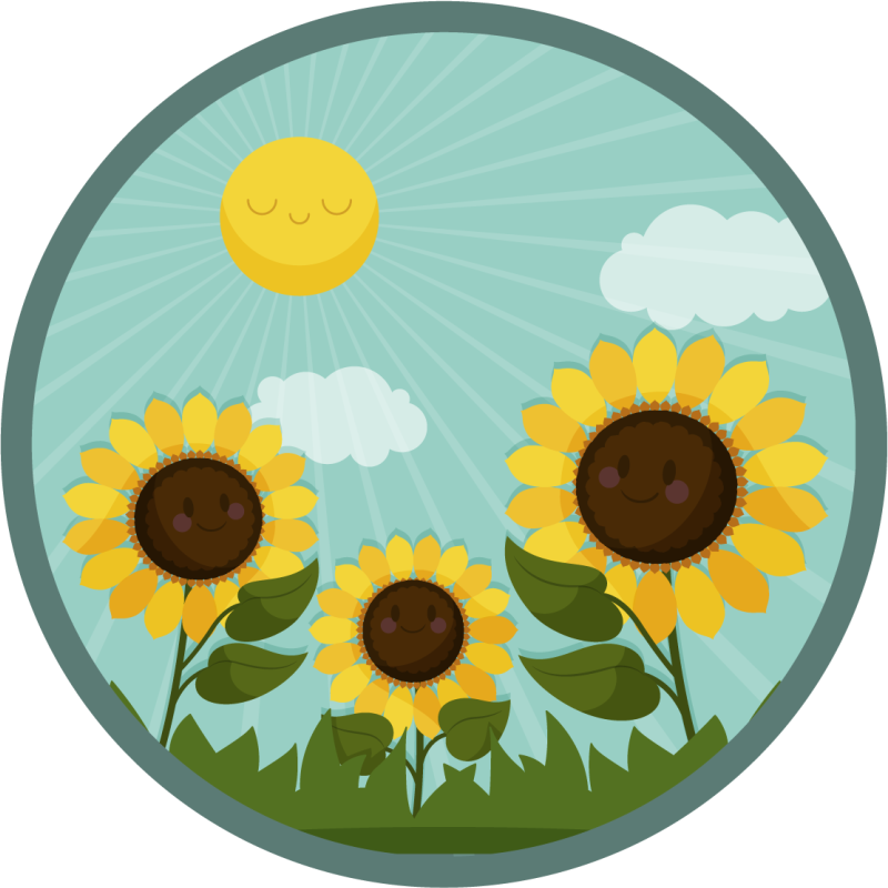 Blomster og planter vinyltæppe blomster i solen - TenStickers