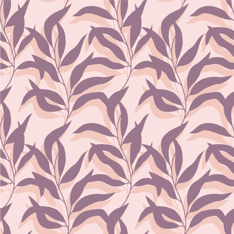 Blomster og planter vinyltæppe palma tropical blush - TenStickers