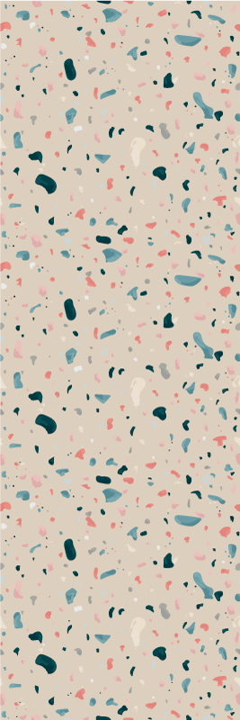 Køkken tæpper med håndmalet terrazzo mønster - TenStickers