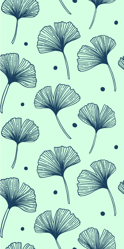 Køkken tæpper med blomster i blå farve - TenStickers