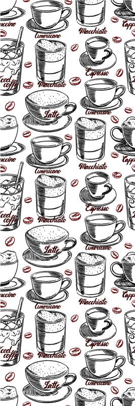 Køkken tæpper med kaffemotiv - TenStickers