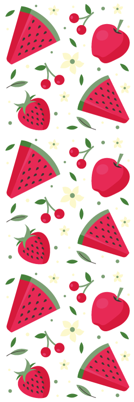 Køkken tæpper med forskellige frugtmotiver - TenStickers