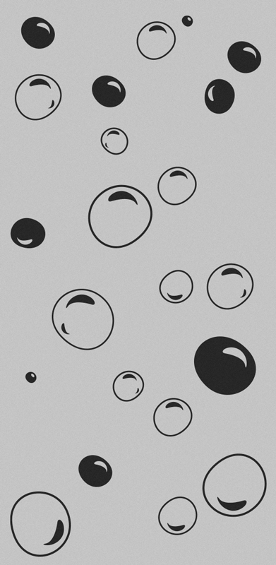 Vinyl tæppe til badeværelset bubbles shower - TenStickers