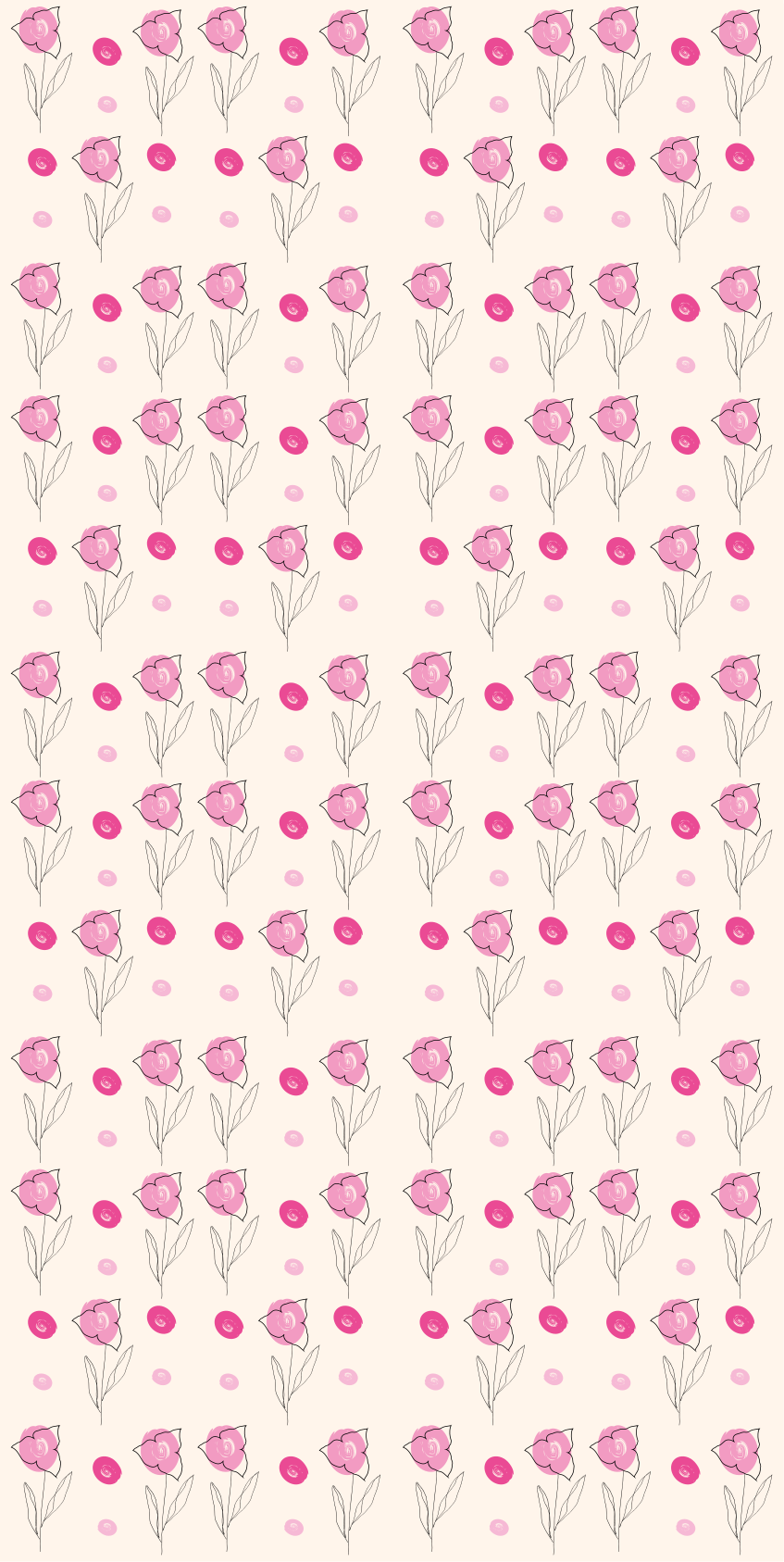 Blomster og planter vinyltæppe bugambilia mønster - TenStickers
