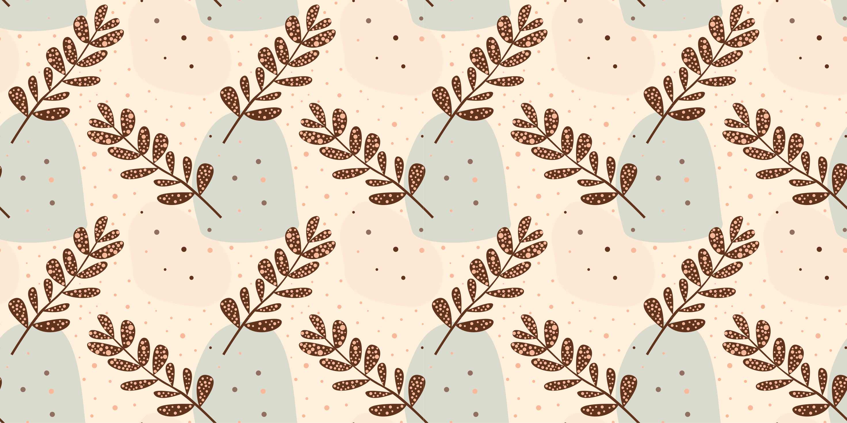 Blomster og planter vinyltæppe æstetiske grene pastel - TenStickers