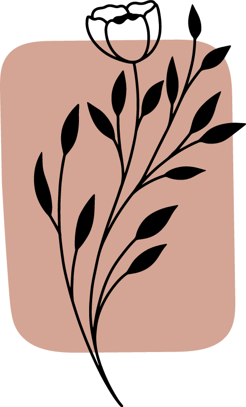 Blomster og planter vinyltæppe stilfuldt accent - TenStickers