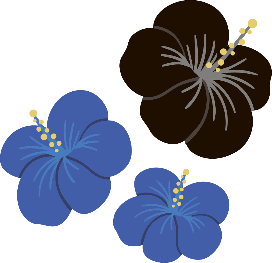 Blomster og planter vinyltæppe hibiscus blomsterarrangement - TenStickers
