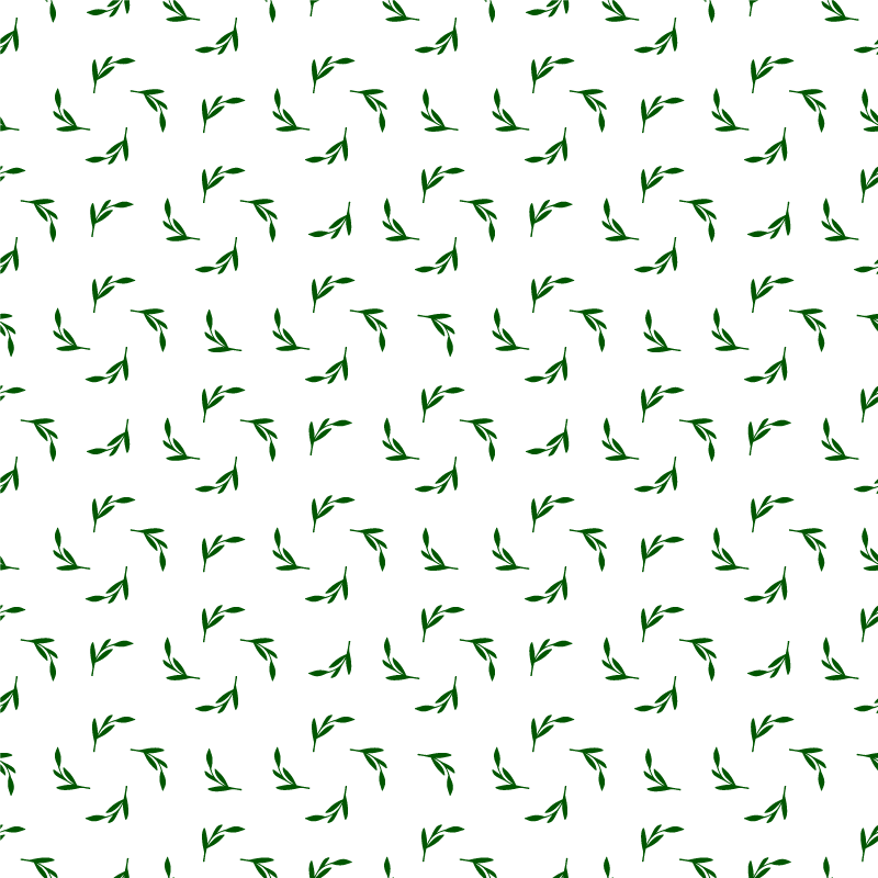 Blomster og planter vinyltæppe med botanisk bladillustration - TenStickers
