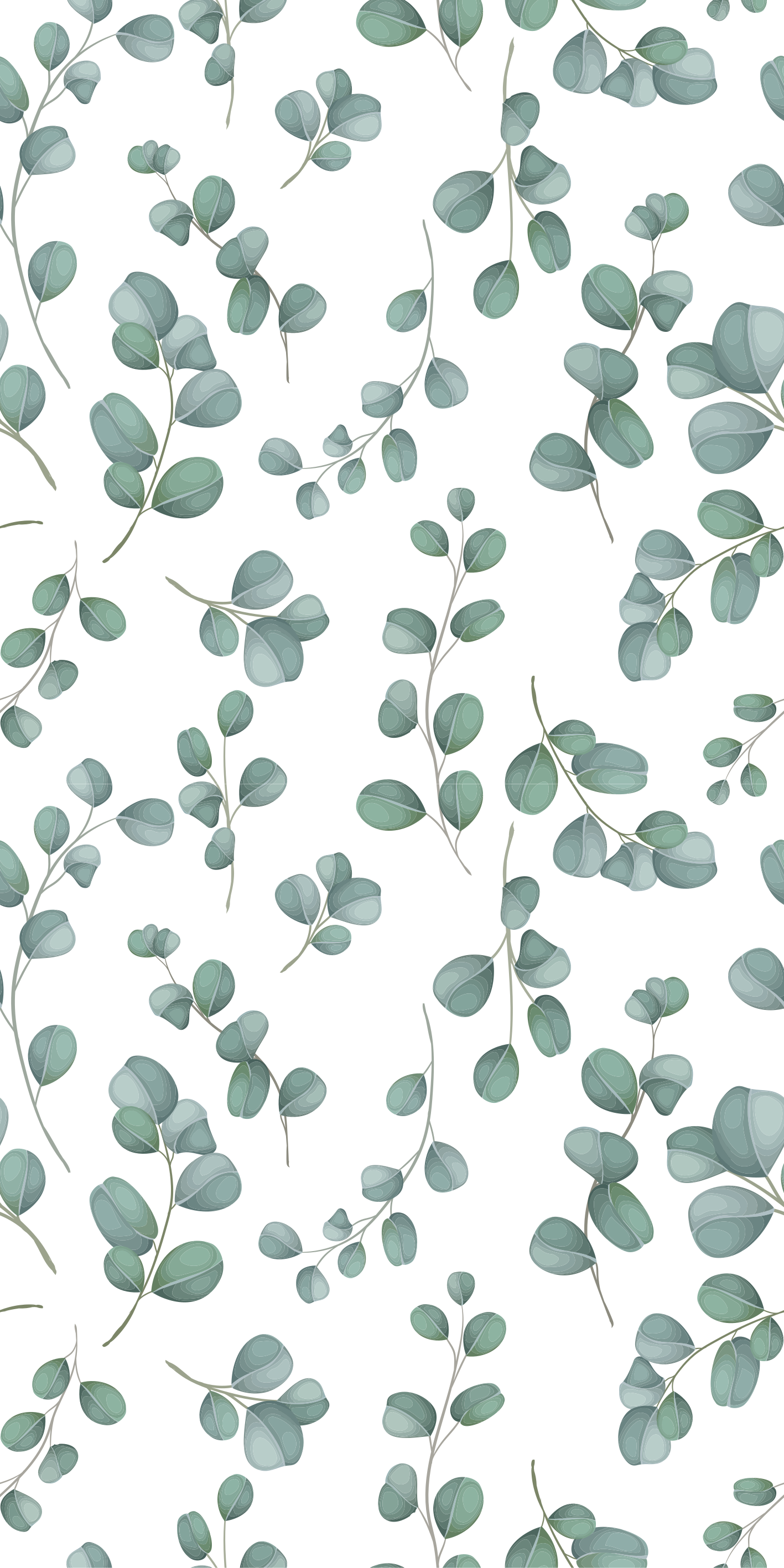 Blomster og planter vinyltæppe eucalyptus design - TenStickers