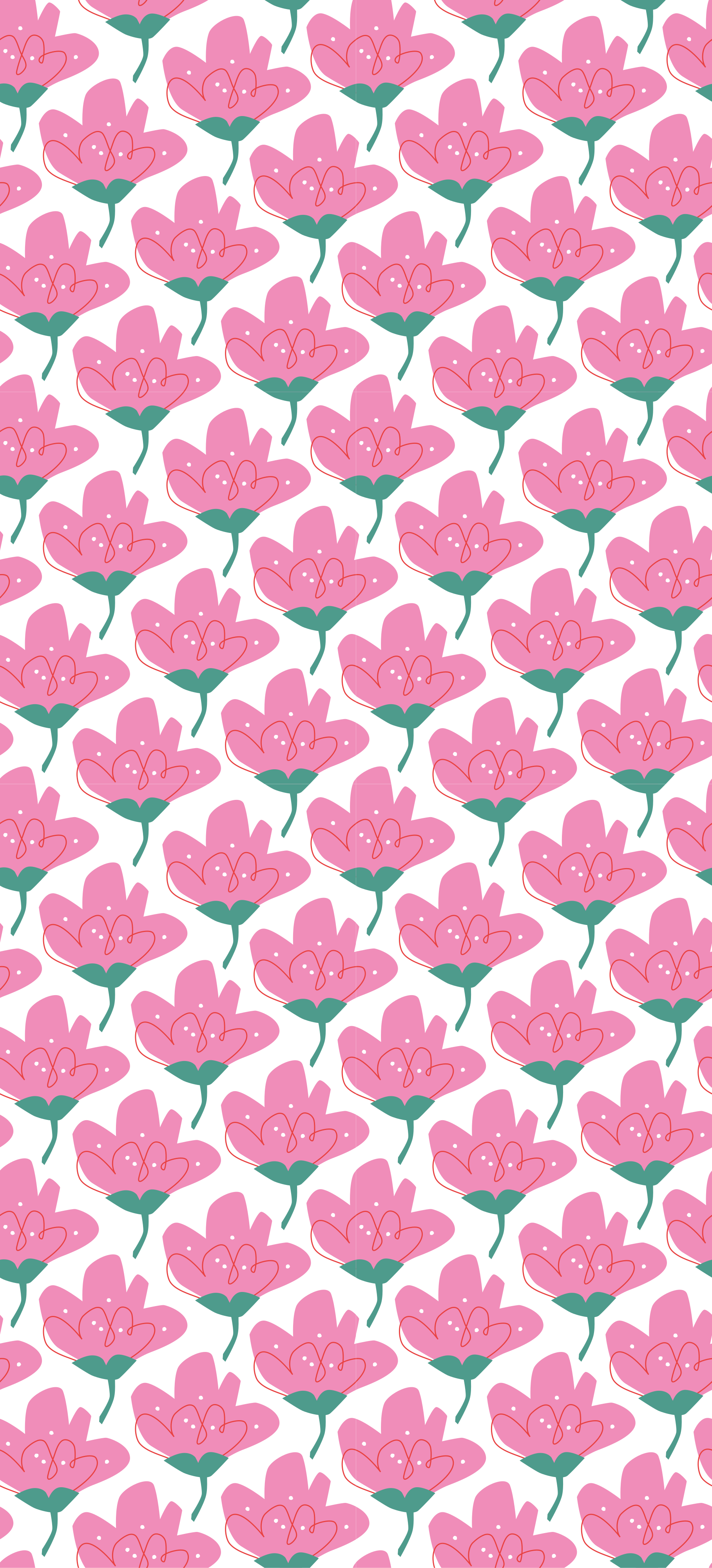 Vinyltæppe til soveværelse med pink blomster - TenStickers