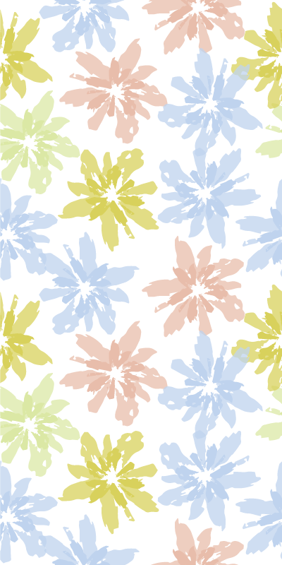 Vinyltæppe til soveværelse med blomster vinduesfolie - TenStickers