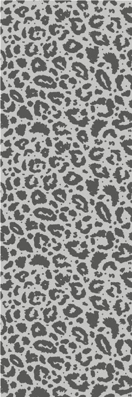 Vinyltæppe med dyreprint klassisk grå leopardprint - TenStickers