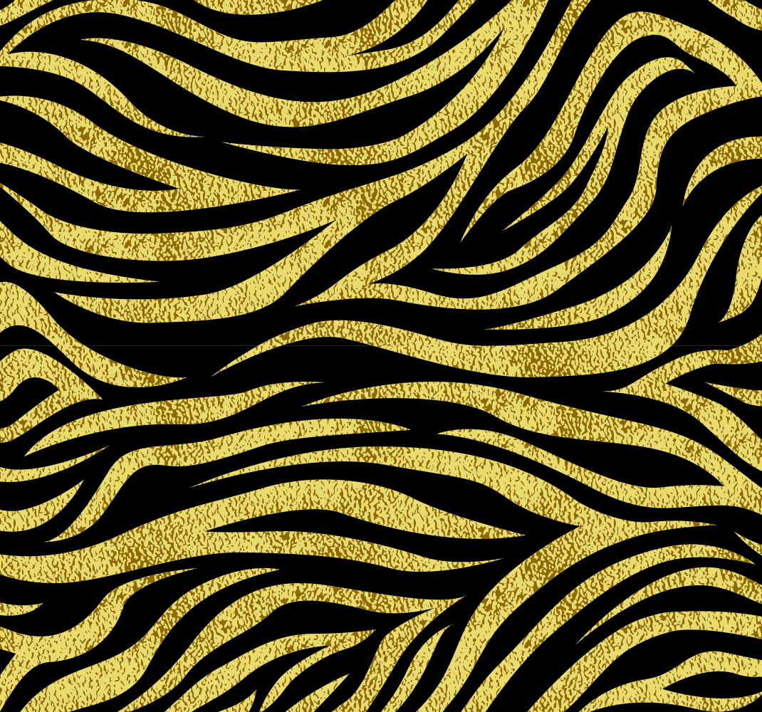 Vinyltæppe med dyreprint i gyldent zebra mønster - TenStickers