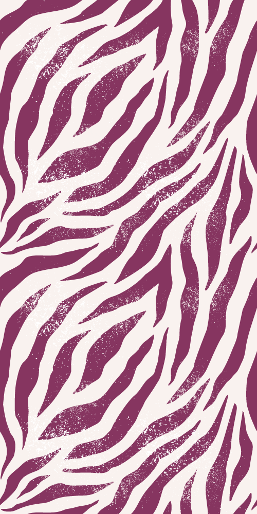Vinyltæppe med dyreprint i lilla og hvid zebra mønster - TenStickers