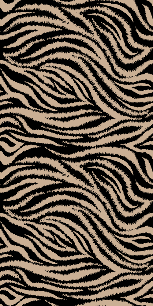 Vinyltæppe med dyreprint i zebrastribet motiv - TenStickers