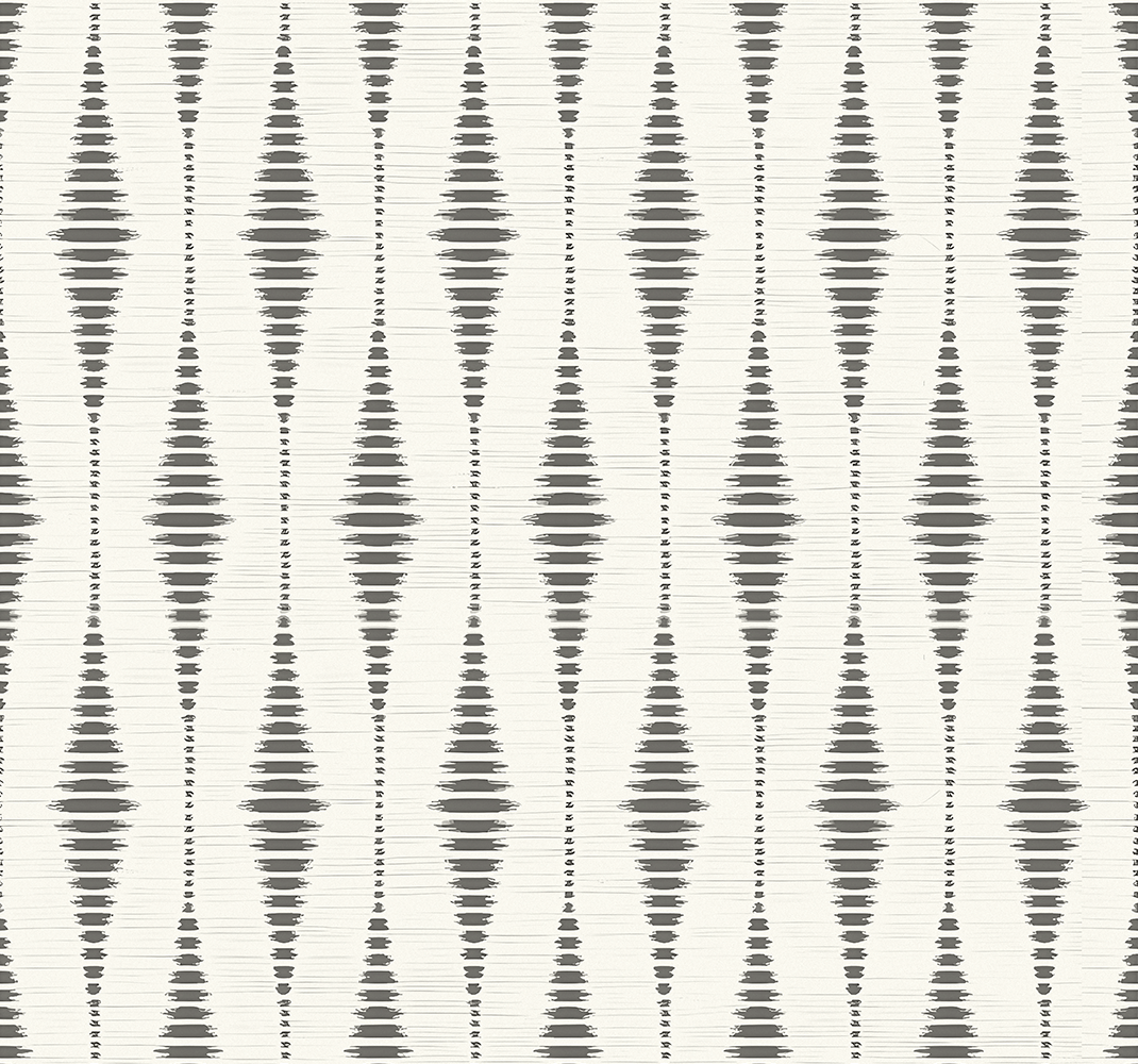 Geometriske vinyl tæppe rabaul ikat grå og beige - TenStickers
