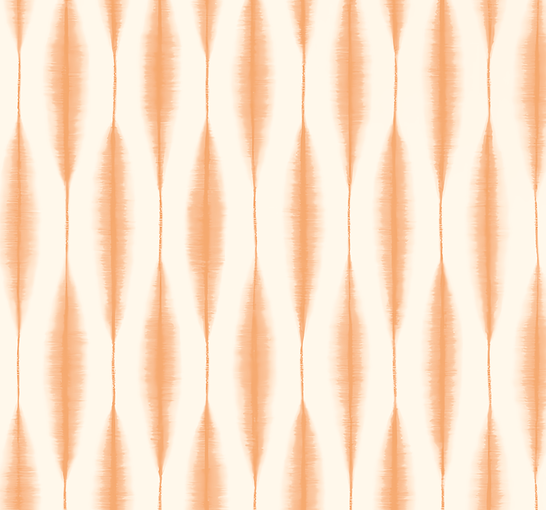 Geometriske vinyl tæppe ikat kasuri orange - TenStickers