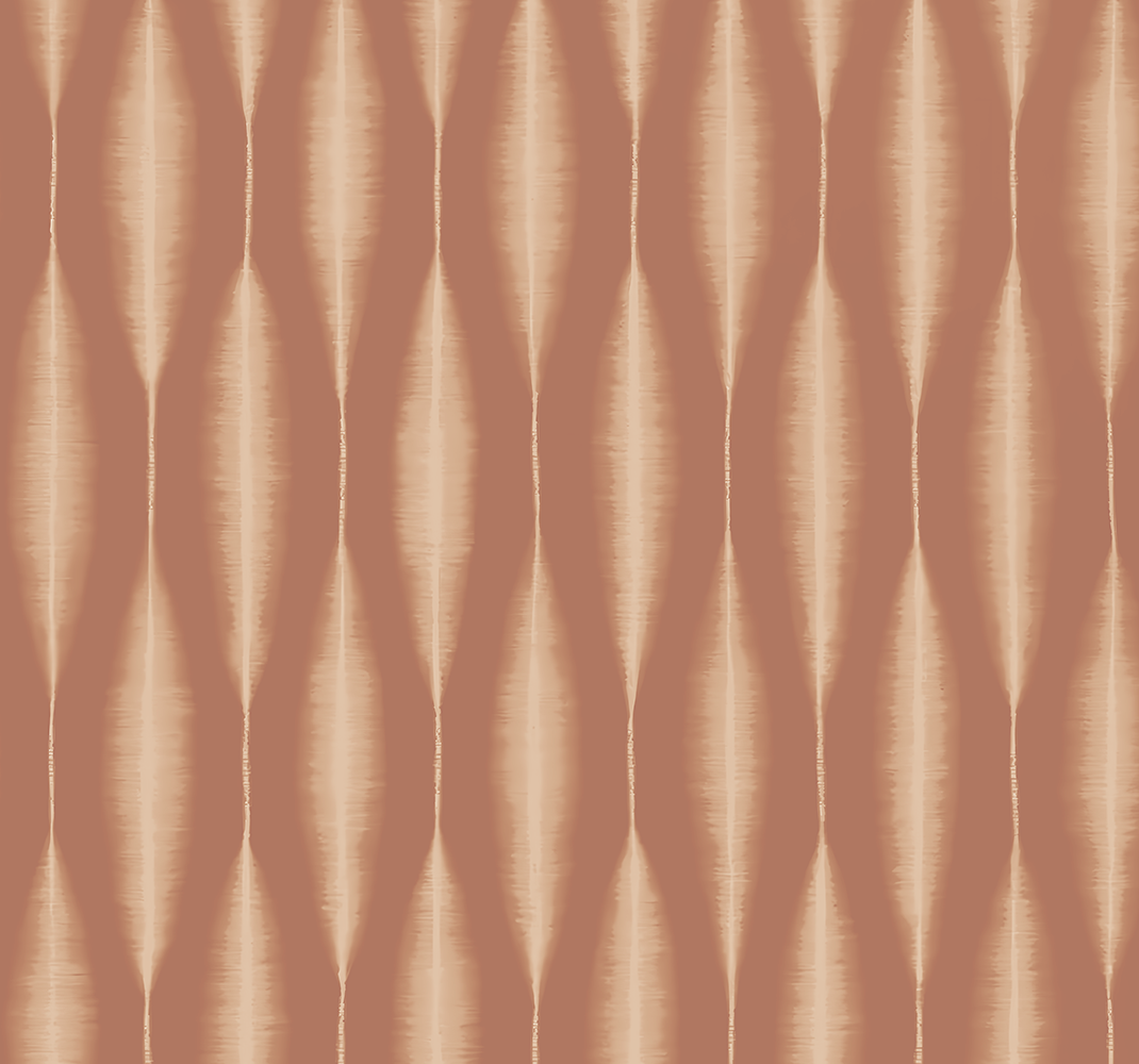 Geometriske vinyl tæppe ikat kasuri mocha mousse - TenStickers