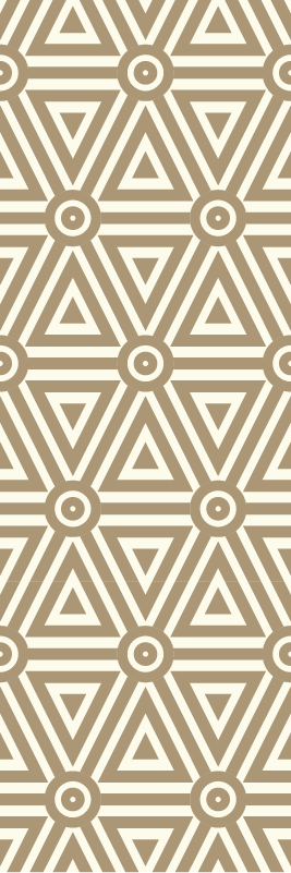 Geometriske vinyl tæppe retro vintage design - TenStickers