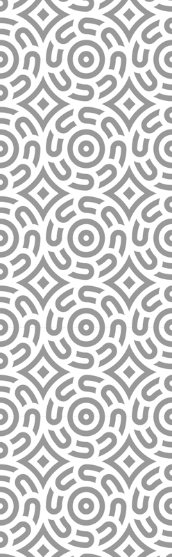 Geometriske vinyl tæppe hvidt mønster med cirkler - TenStickers