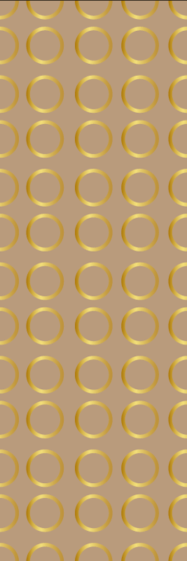 Geometriske vinyl tæppe med gyldne cirkler - TenStickers