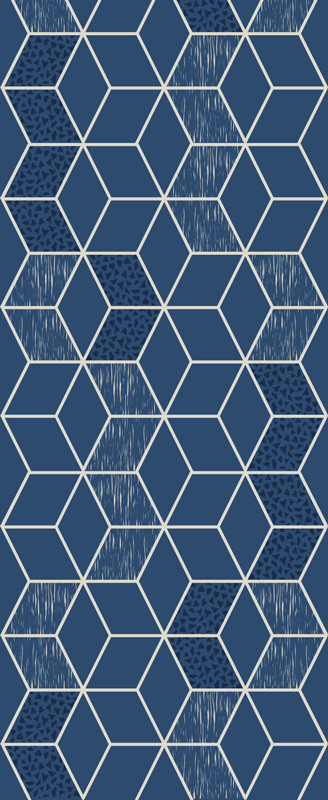 Geometriske vinyl tæppe distressed vittoria - TenStickers
