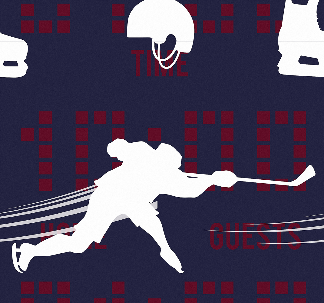 Vinyltæppe til soveværelse hockeyspiller - TenStickers