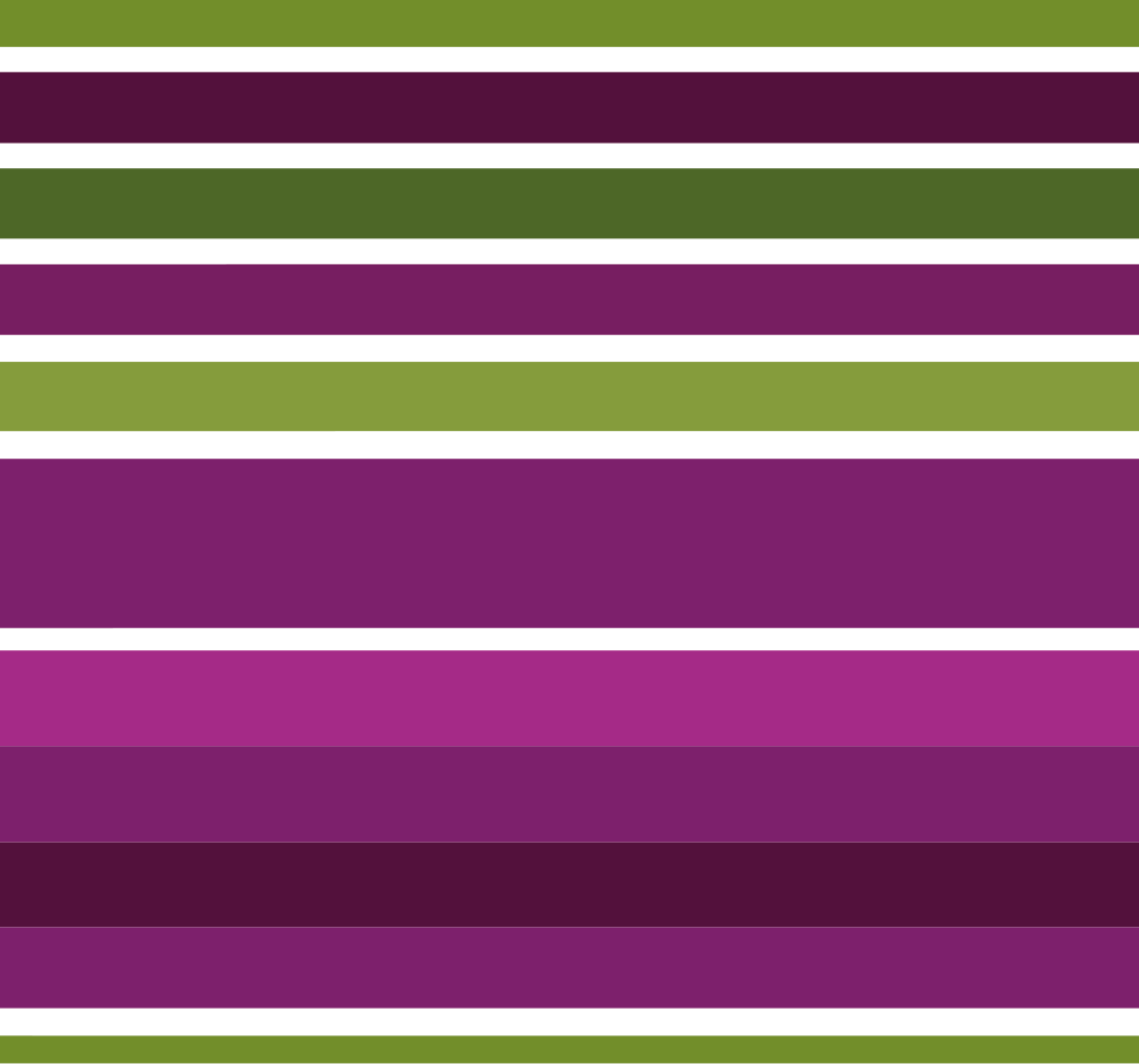 Vinyltæppe til soveværelse i lilla og grøn vandret design - TenStickers