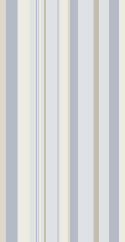 Vinyltæppe til soveværelse i 80'er blå og beige striber - TenStickers