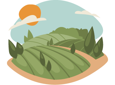Natur vinyl tæppe med mark illustration - TenStickers