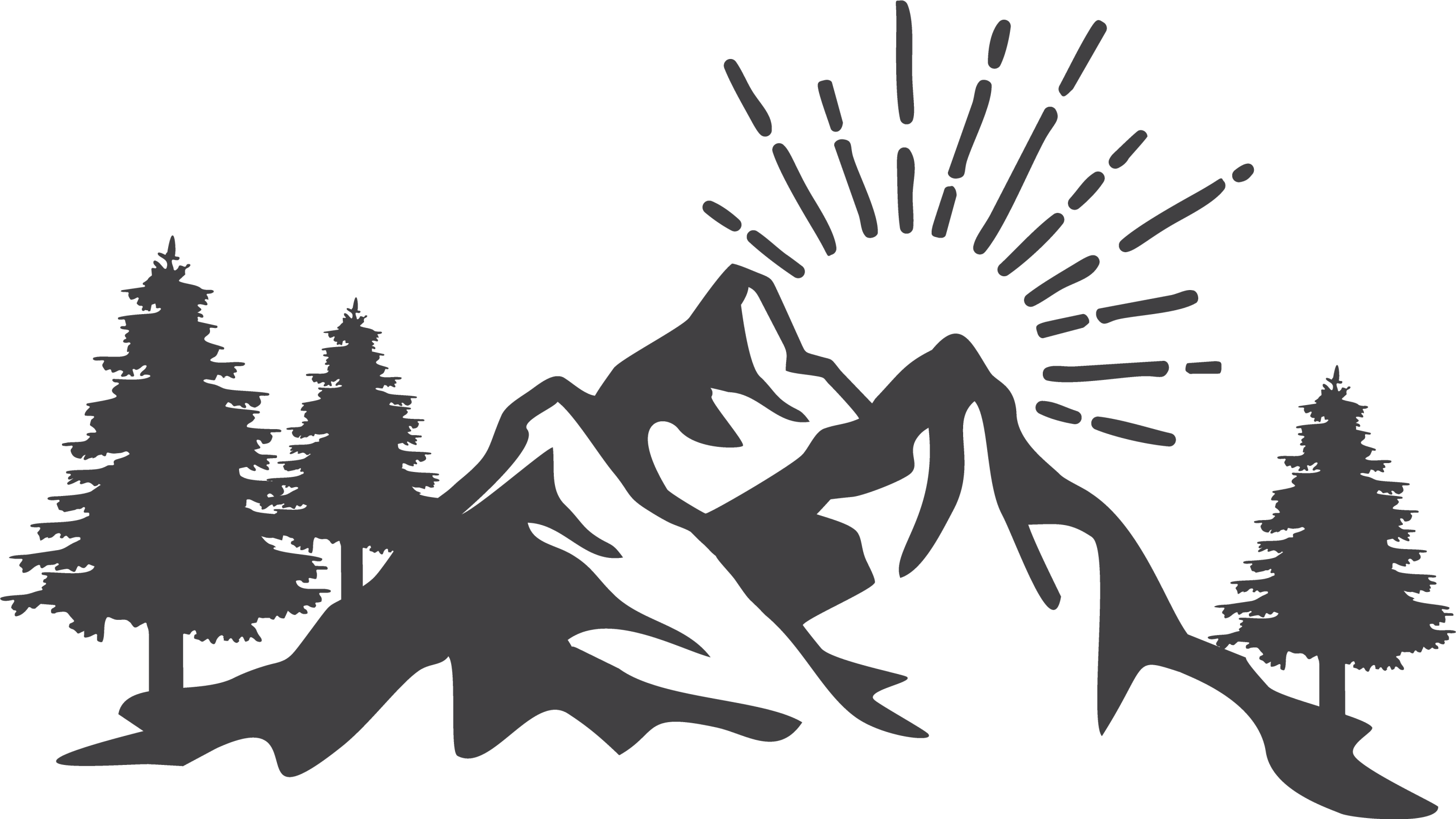 Natur vinyl tæppe solbjerg silhuet - TenStickers