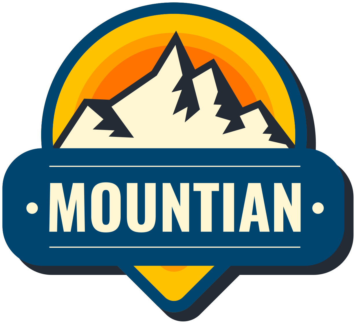 Natur vinyl tæppe med motorhome bjergudforsker logo - TenStickers