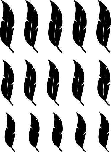 Natur vinyl tæppe med svævende fjer mønstre - TenStickers