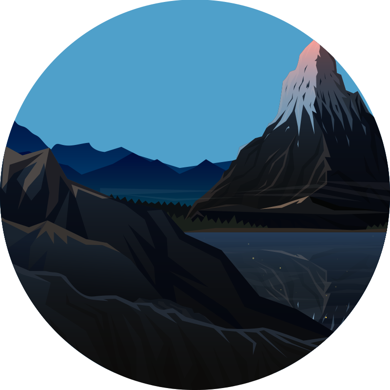 Natur vinyl tæppe med bjerglandskab - TenStickers