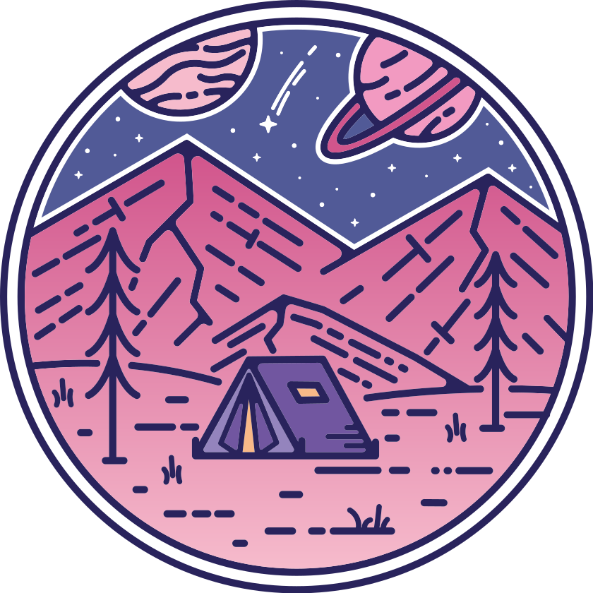 Natur vinyl tæppe camping eventyr scene - TenStickers