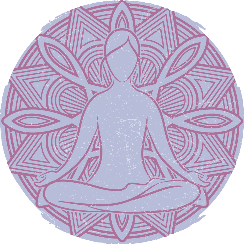 Natur vinyl tæppe meditative figur mandala - TenStickers