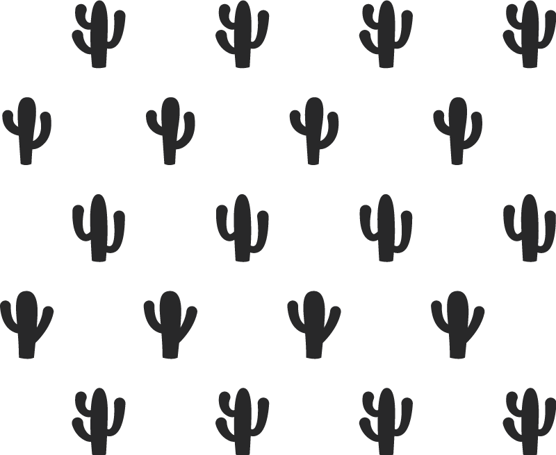 Natur vinyl tæppe med kaktus mønster design - TenStickers