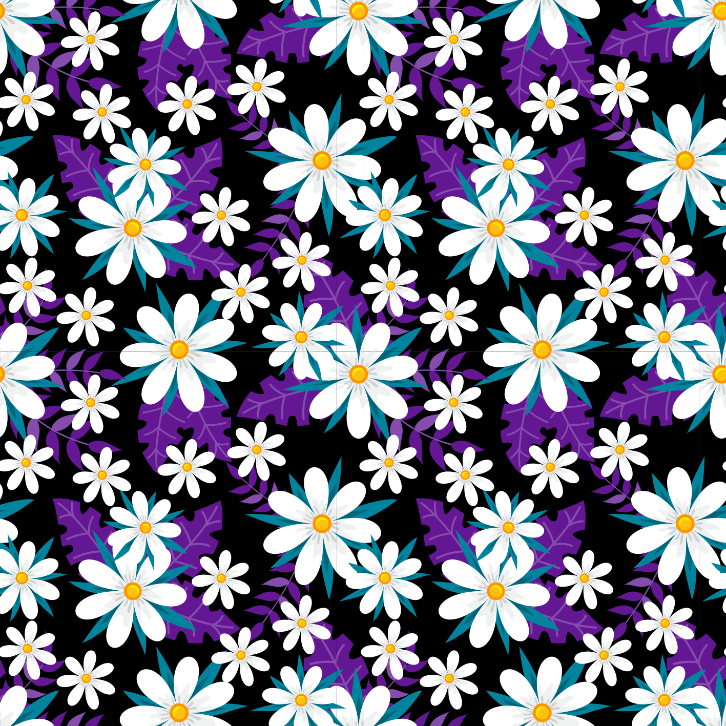 Natur vinyl tæppe farverig blomsterudstilling - TenStickers