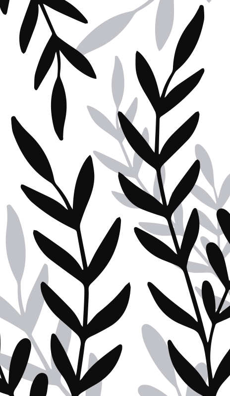 Blomster og planter vinyltæppe i transparent vinyl - TenStickers