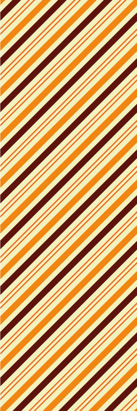 Vinyltæppe til soveværelse retro orange og brun mønster - TenStickers