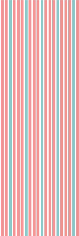 Vinyltæppe til soveværelse retro blå og pink mønster - TenStickers