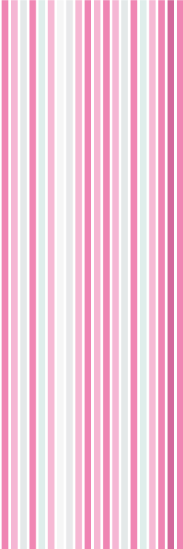 Vinyltæppe til soveværelse lodret pink og hvidt mønster - TenStickers