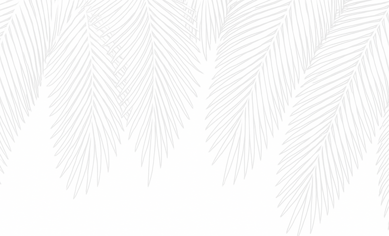 Neutral palm vinyltæppe til soveværelse - TenStickers